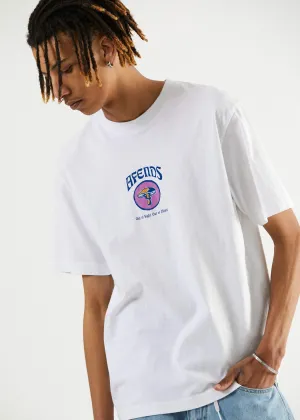 Afends Mens Out Of Mind - Retro Fit Tee - White