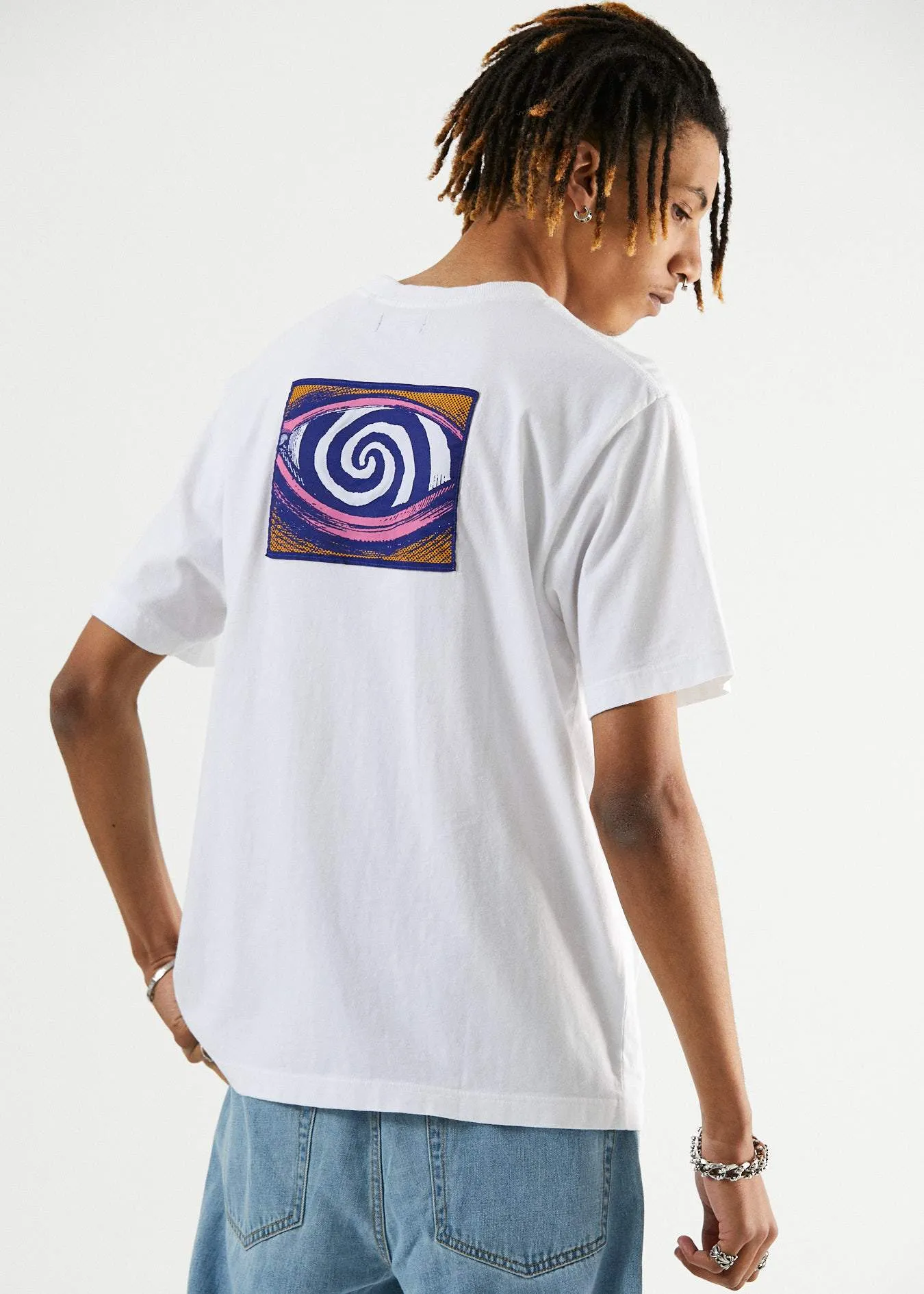 Afends Mens Out Of Mind - Retro Fit Tee - White