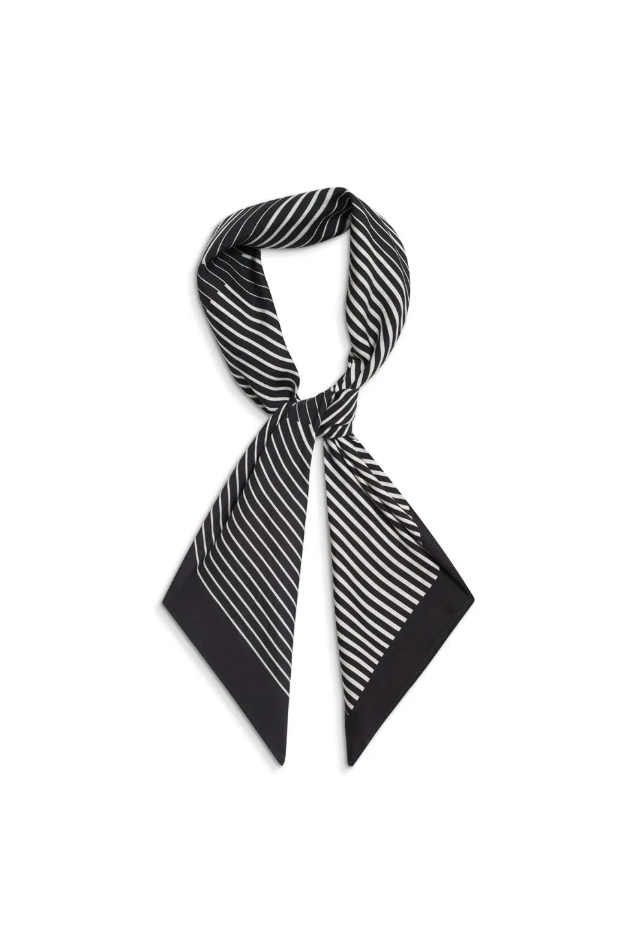 Anine Bing - Evelyn Scarf in Black Stripe Monogram