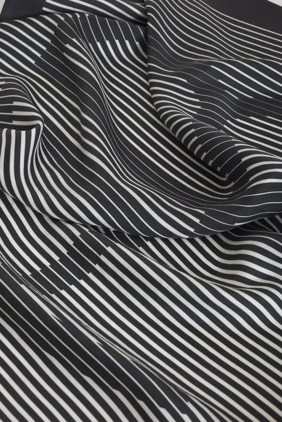 Anine Bing - Evelyn Scarf in Black Stripe Monogram