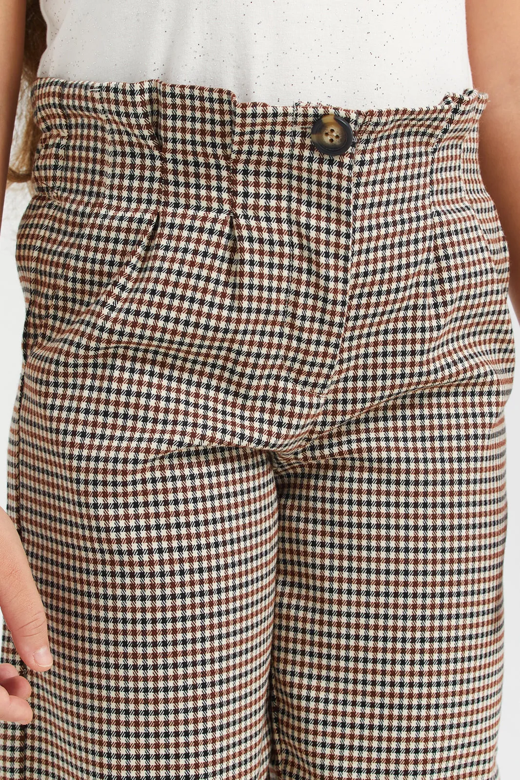 Assorted Checkered Wide Leg Trousers