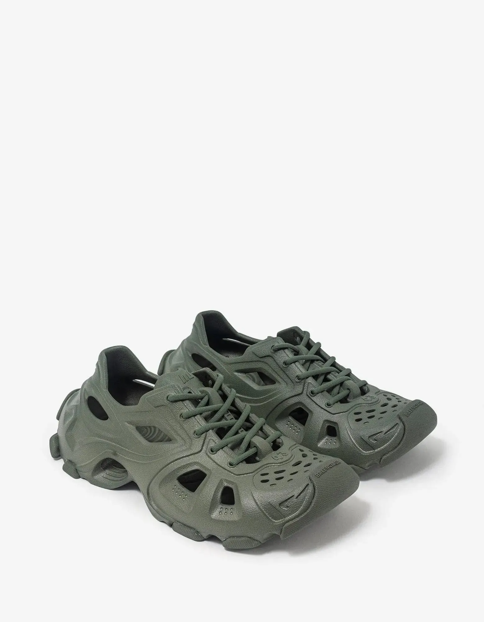 Balenciaga Khaki HD Lace-Up Trainers