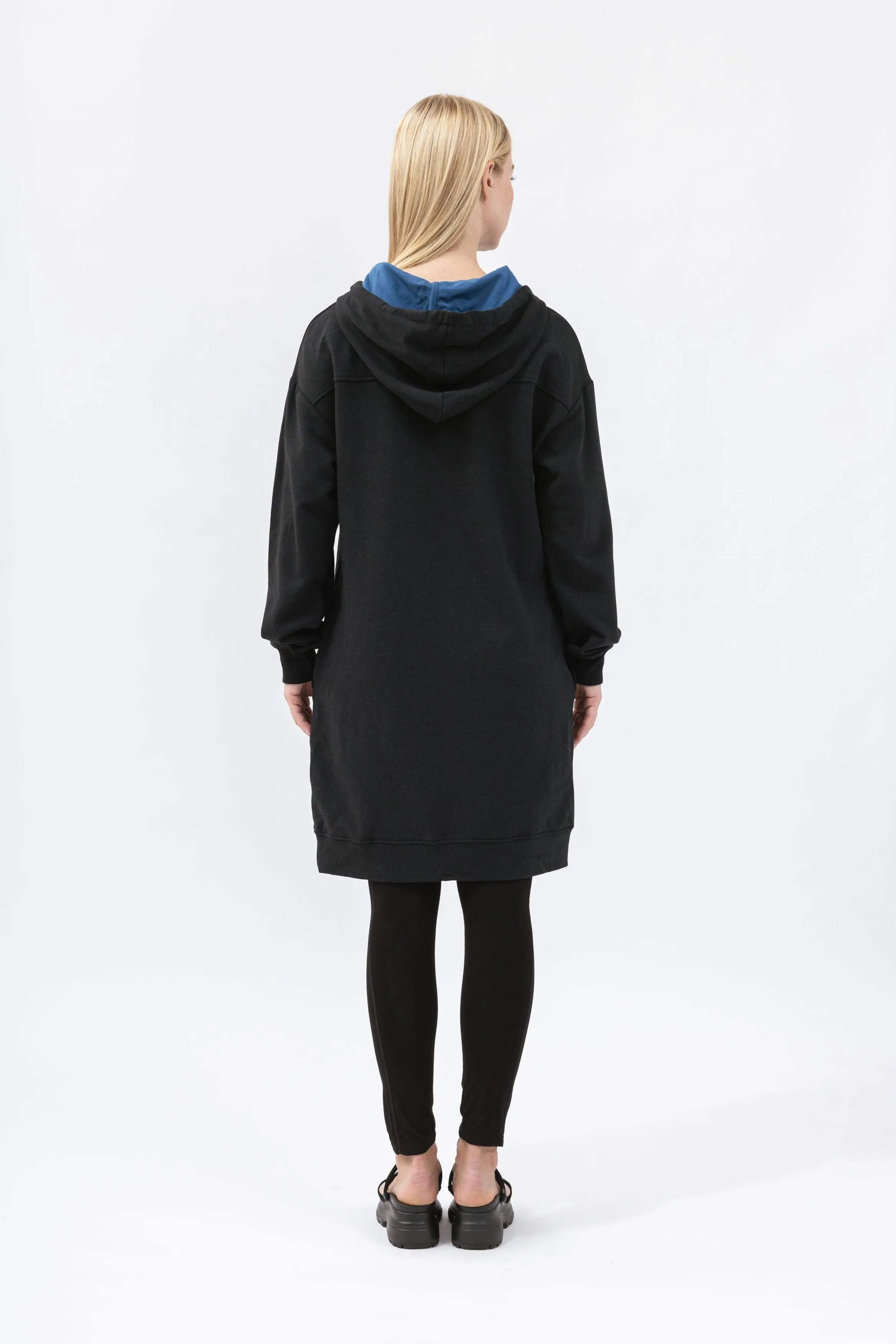 Bamboo Brushed-Back Sweat Long Length Hoodie Dress