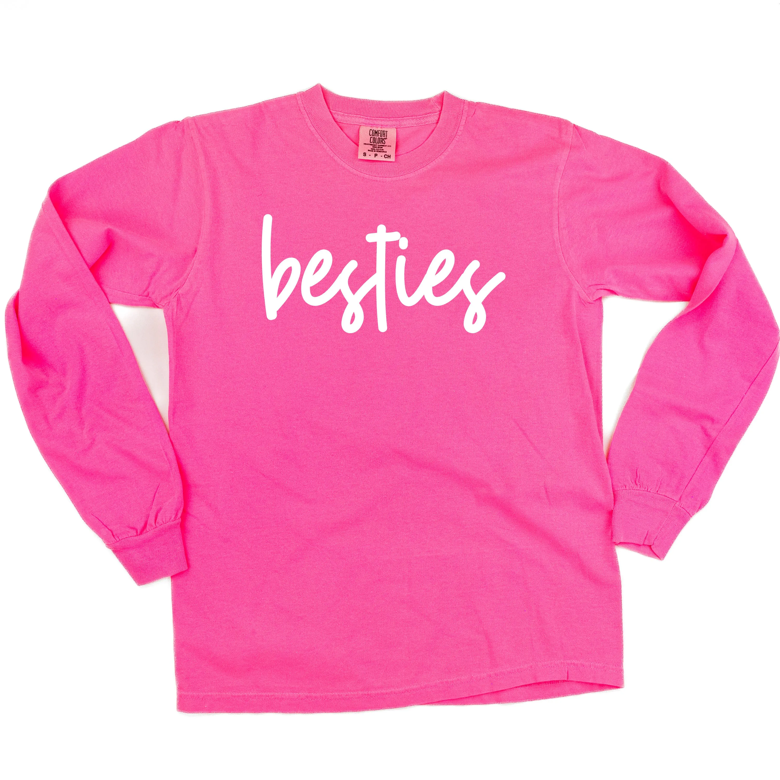 Besties - LONG SLEEVE Comfort Colors Tee