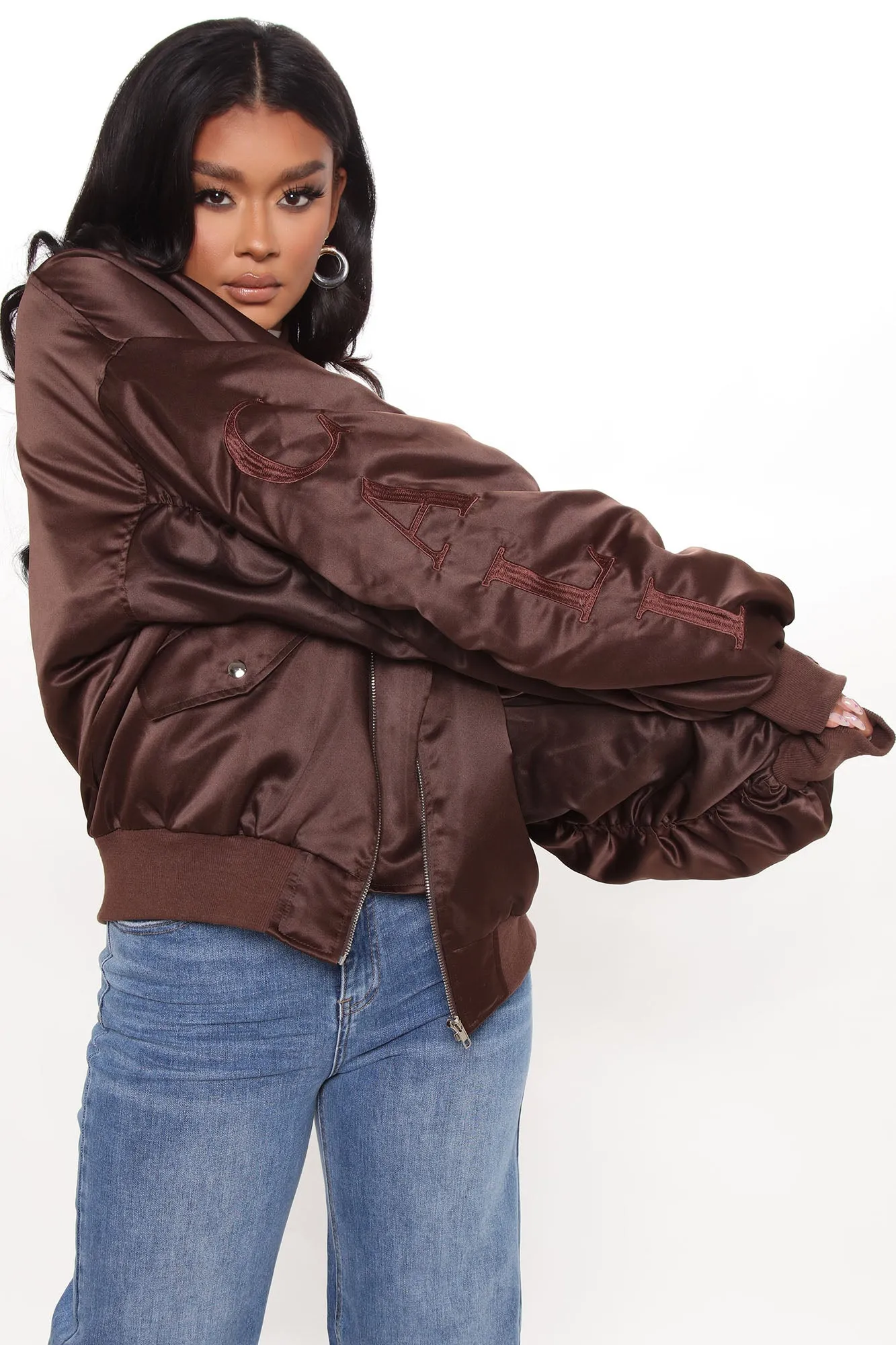 Big Dreams Bomber Jacket - Chocolate