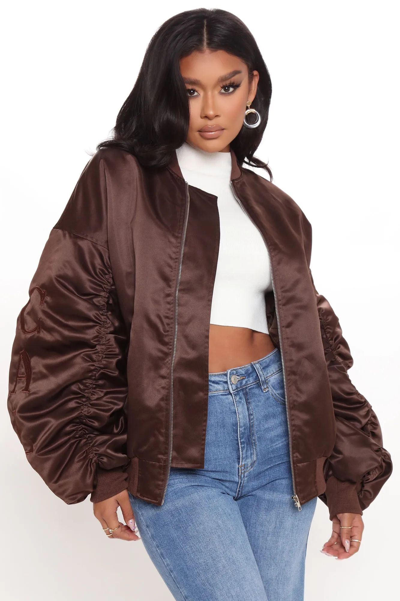 Big Dreams Bomber Jacket - Chocolate