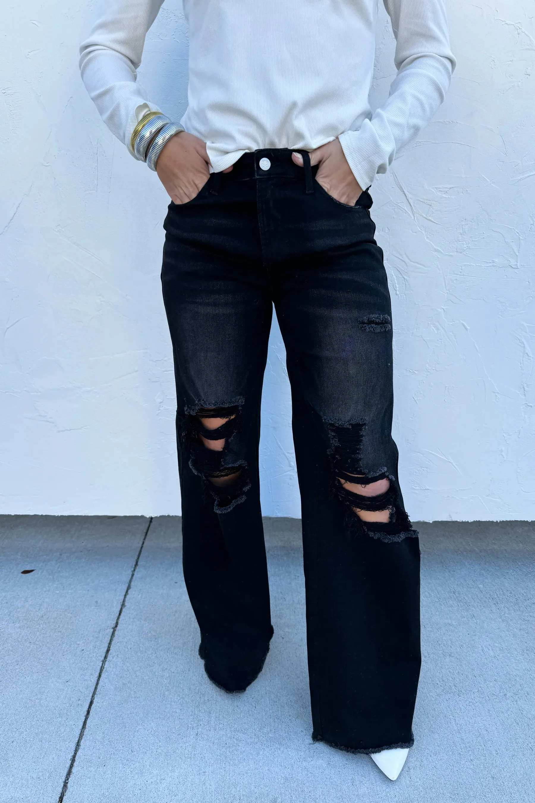 Blakeley Black Distressed Jeans