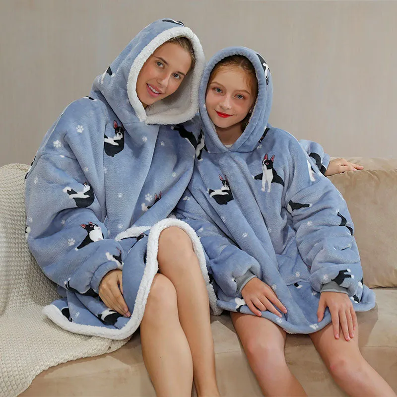 Blanket Sweatshirt with Pocket for Adults & Kids