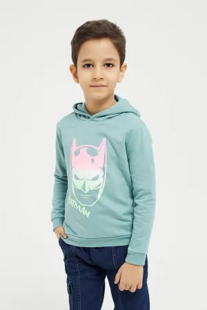 Boys Blue Batman Hooded Sweatshirt