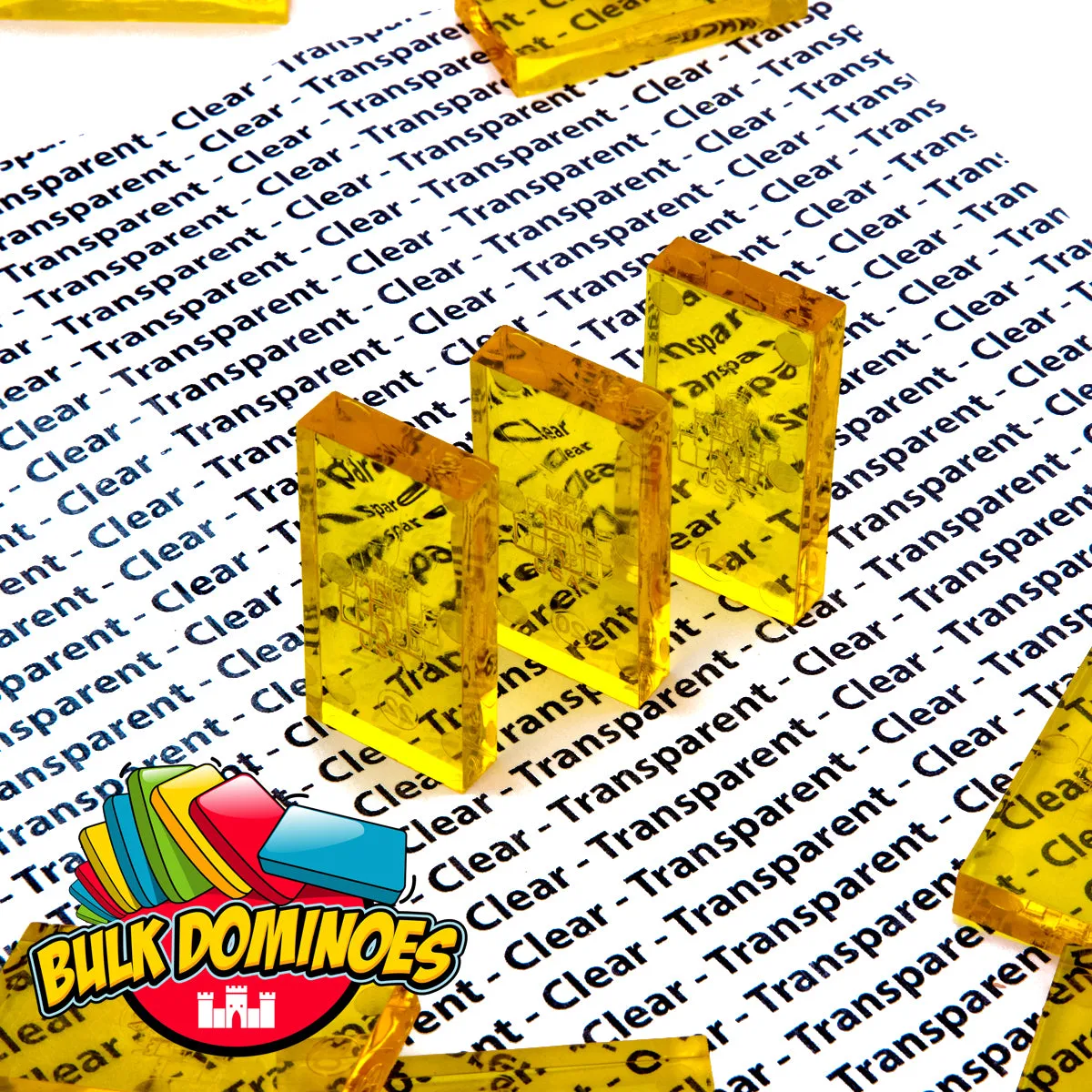 Bulk Dominoes - Clear Honey