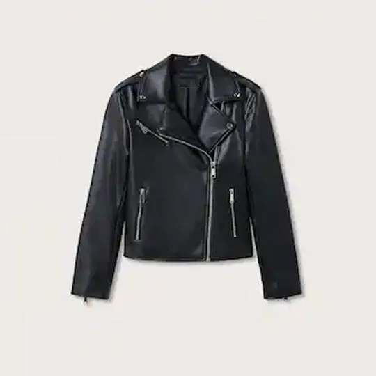 Buy Best Looking Fashion women's black lambskin leather biker jacket