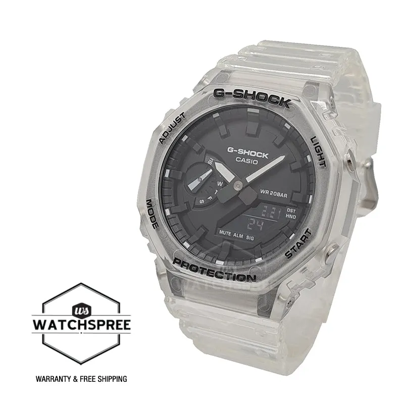 Casio G-Shock Transparent Pack Series Carbon Core Guard Structure Watch GA2100SKE-7A GA-2100SKE-7A