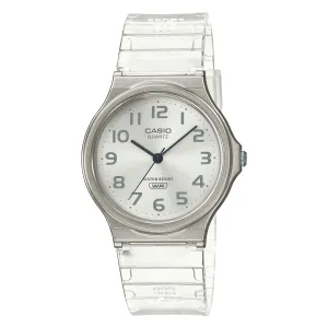 Casio Pop Series Classic Analog Transparent Resin Band Watch MQ24S-7B MQ-24S-7B