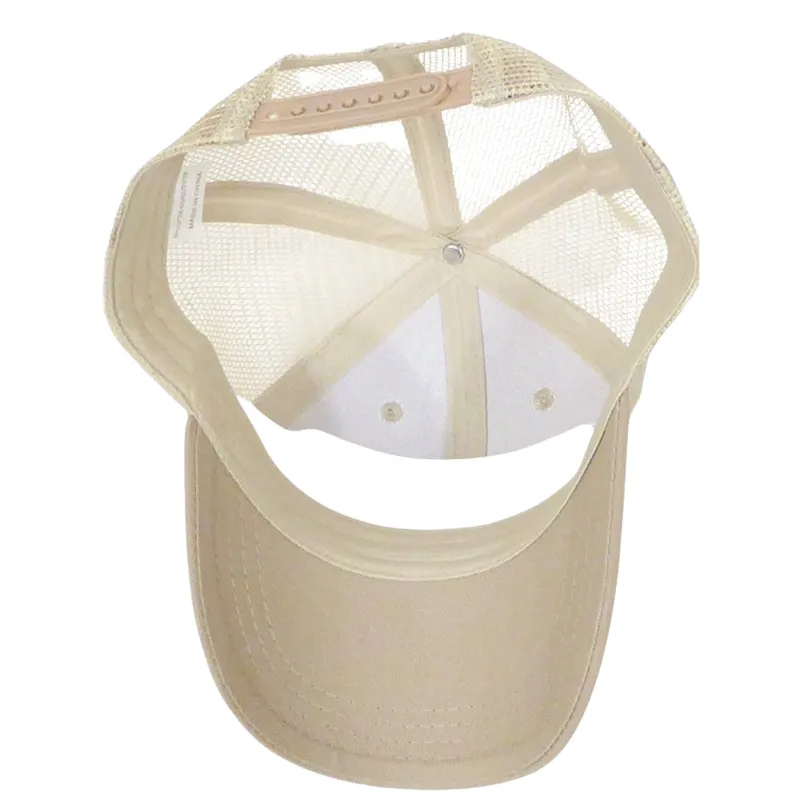 Children's Mesh Trucker Snapback Hat in Sand