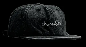 Chocolate 6-Panel Denim Hat Black