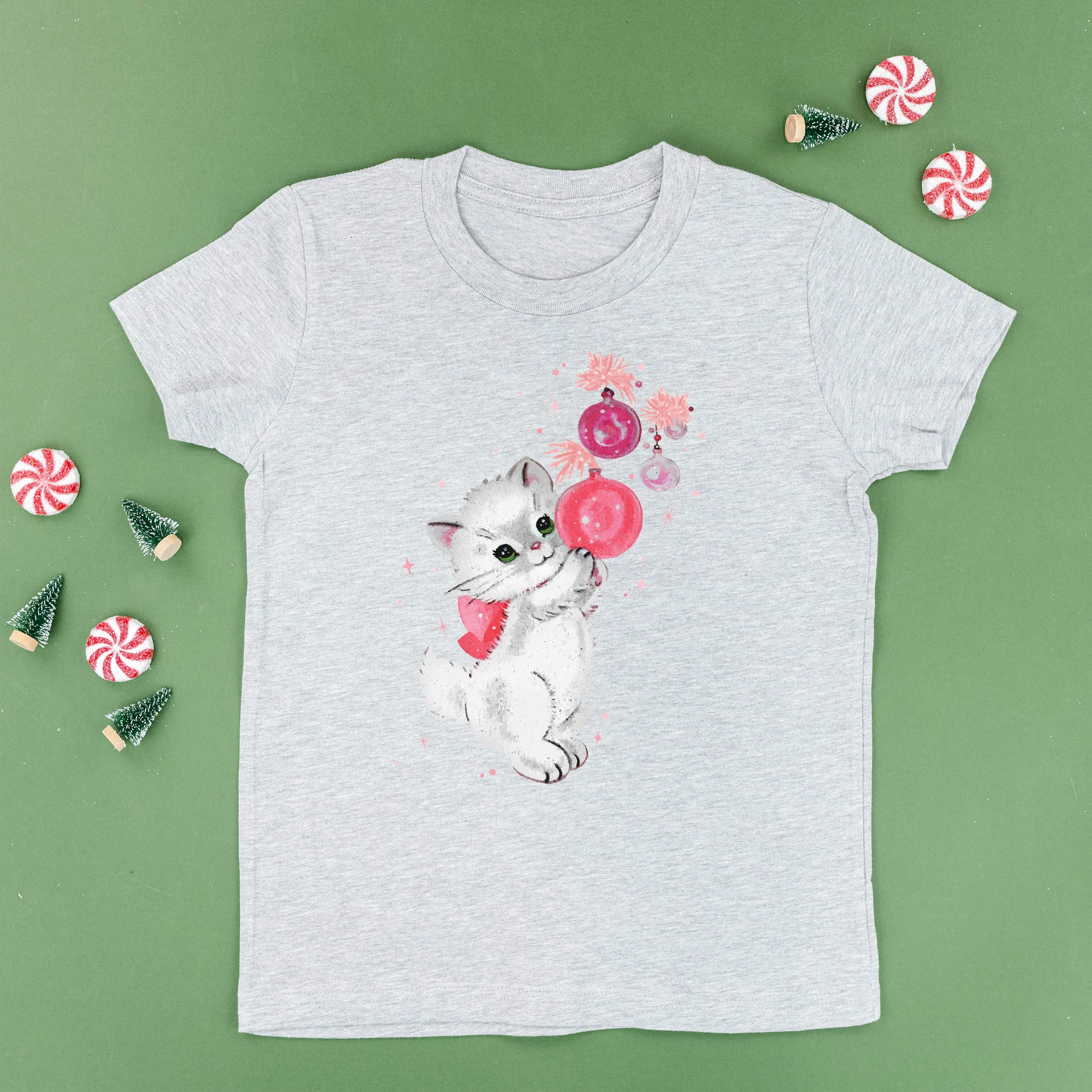 Christmas Kitten - Child Tee