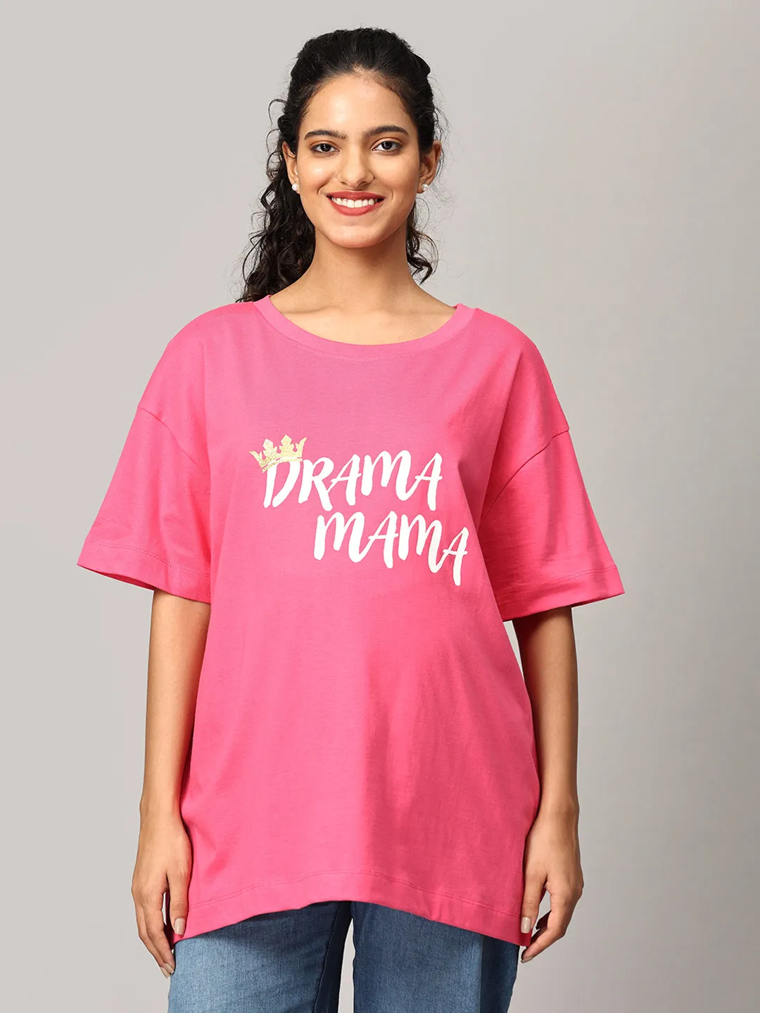 Combo Of 2 Oversized Mumma T shirts