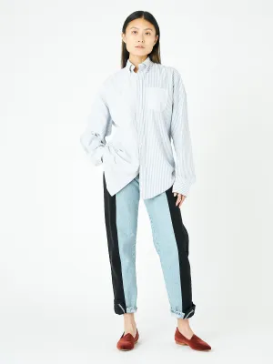 Denim Diana Shirt - Light Blue/White