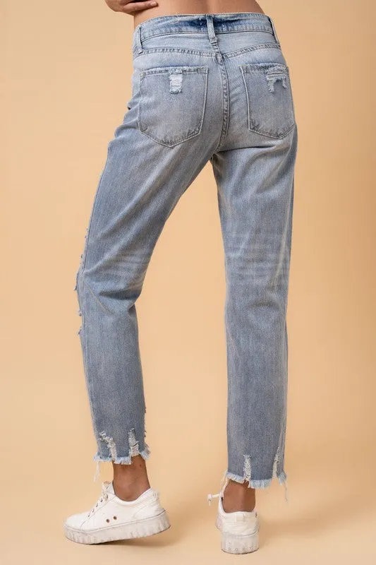 Distressed Girlfriend Jeans *Online Only*