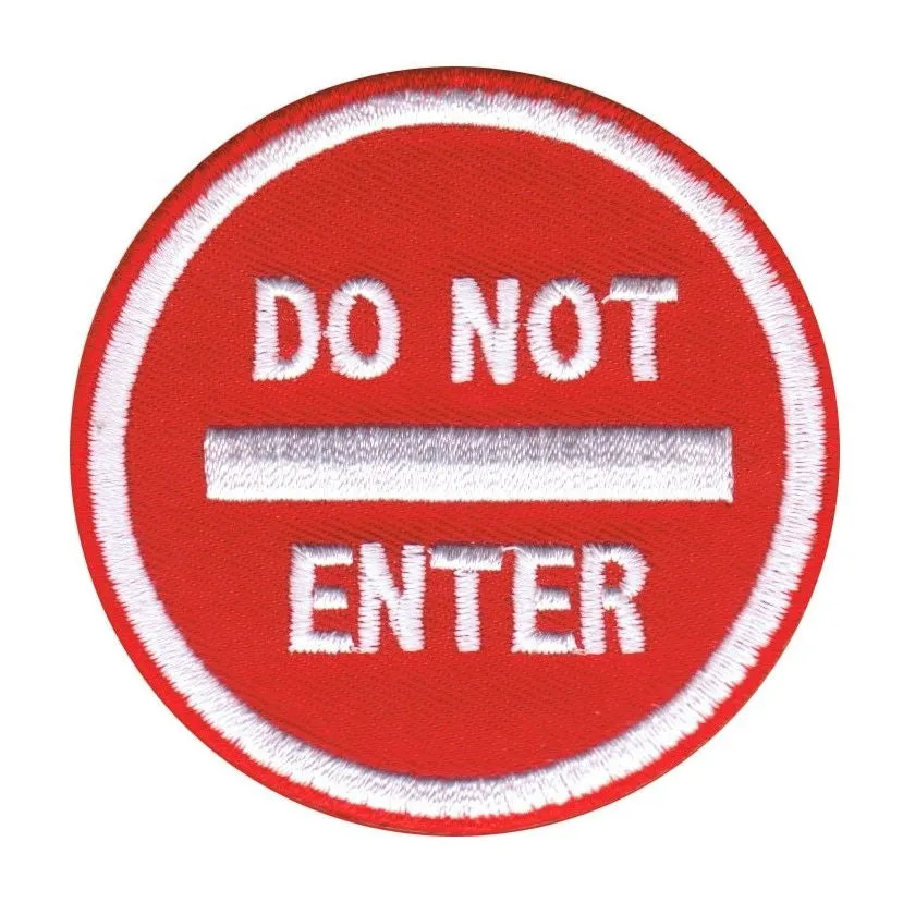 Do Not Enter Patch - Large