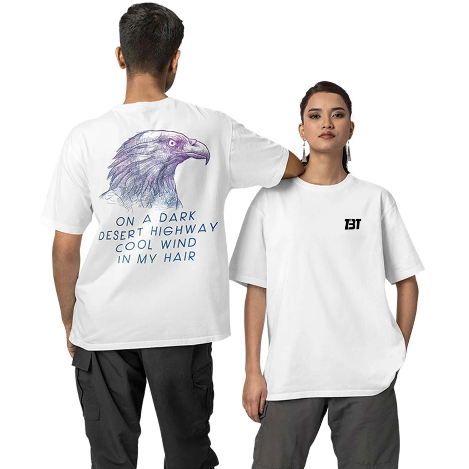 Eagles Oversized T shirt - On A Dark Desert Highway