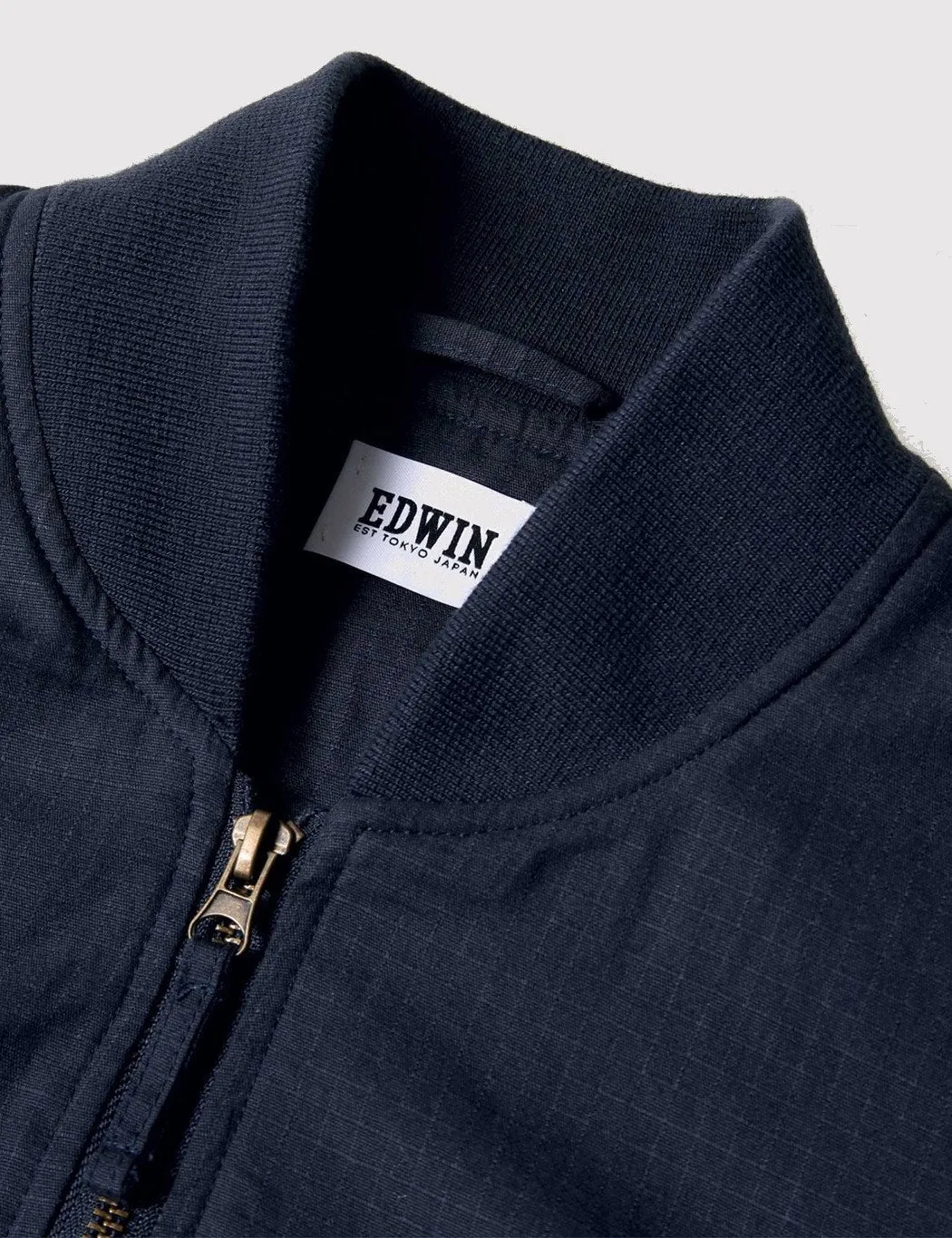 Edwin Flight Bomber Jacket - Navy Blue