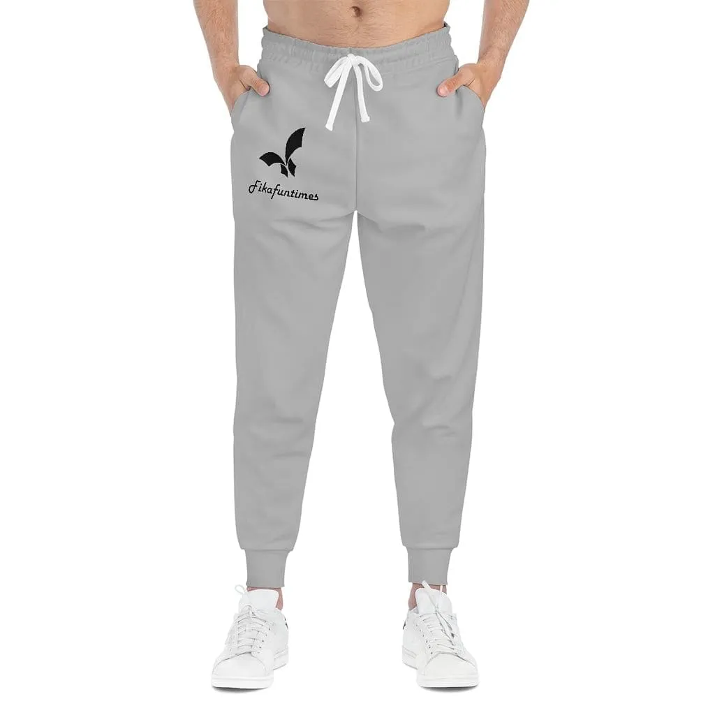 Fikafuntimes Logo Print Side Slant Pocket Drawstring Jogger Pants