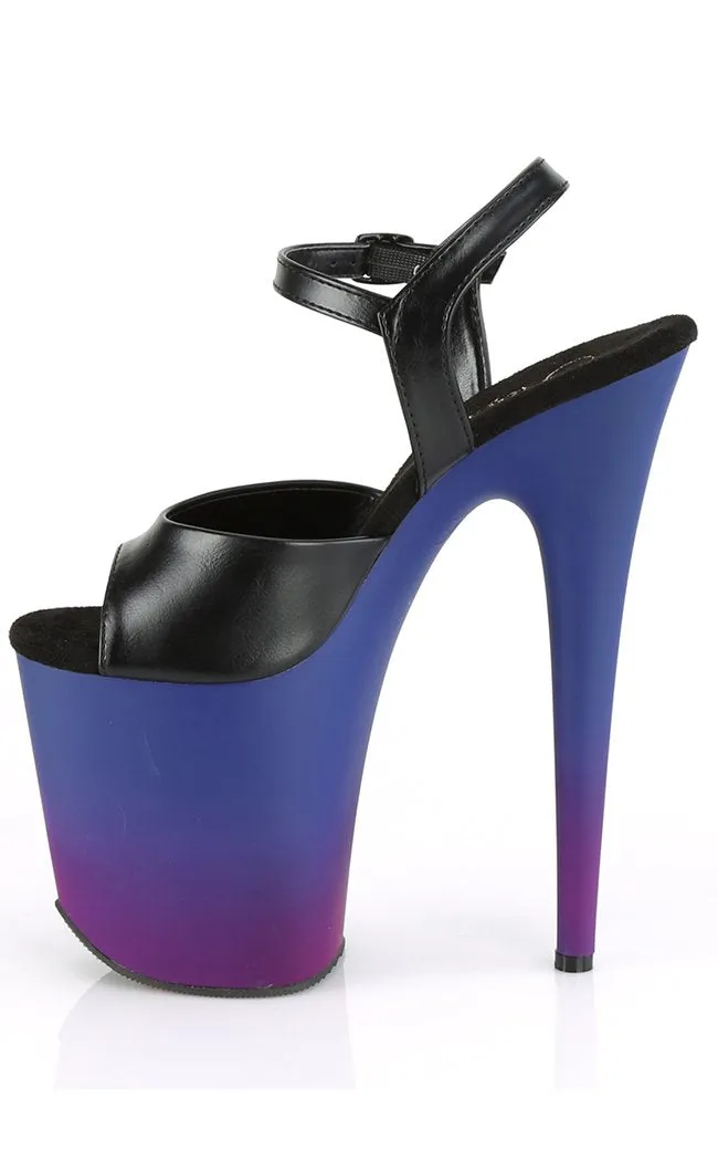 FLAMINGO-809BP Blue-Purple Platform Heels