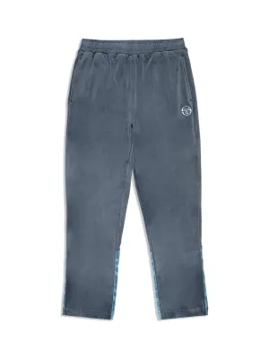 Foggia Velour Debossed Track Pant- Grisaille