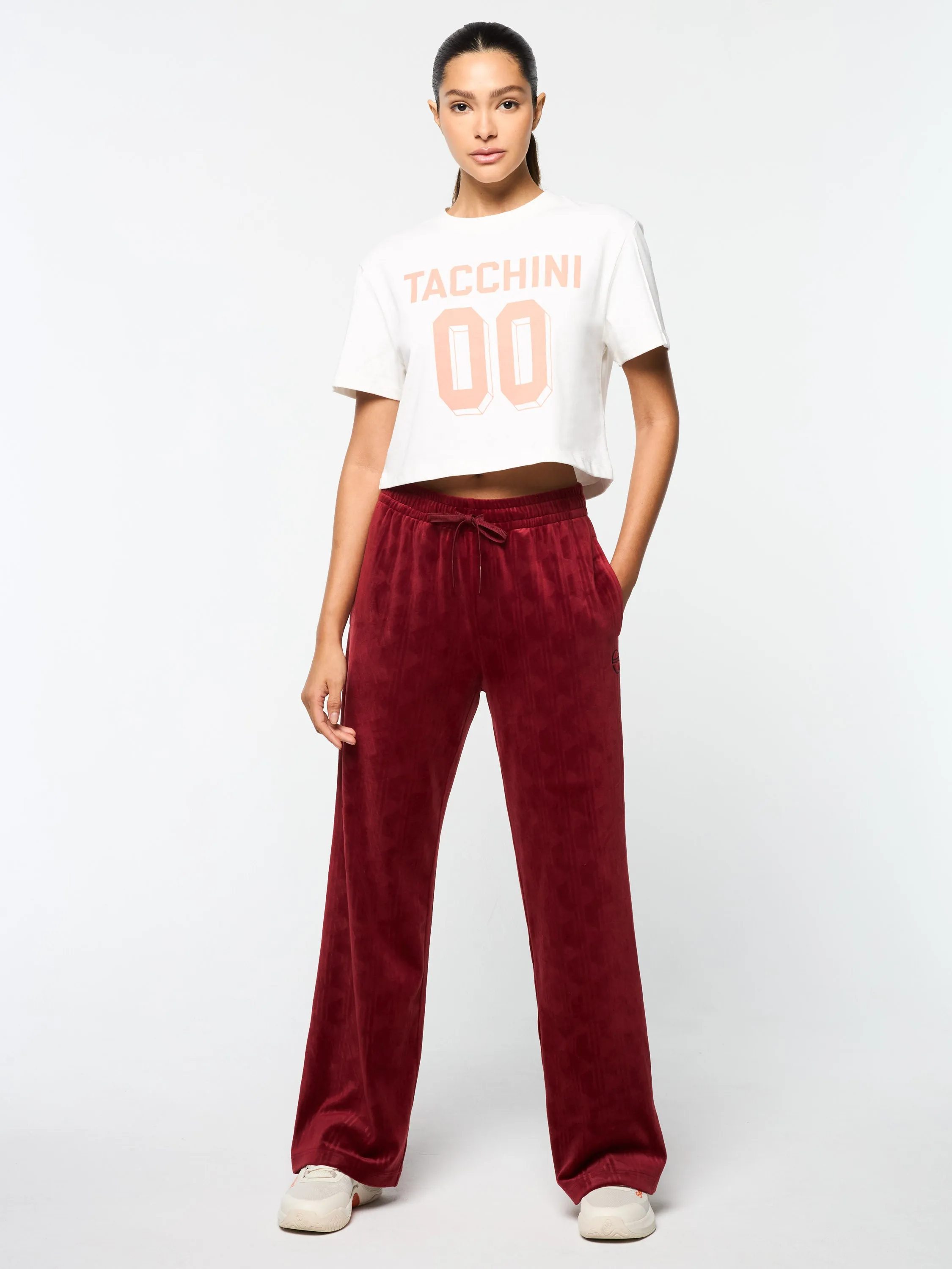 Gabrisa Velour Track Pant- Sun Dried Tomato