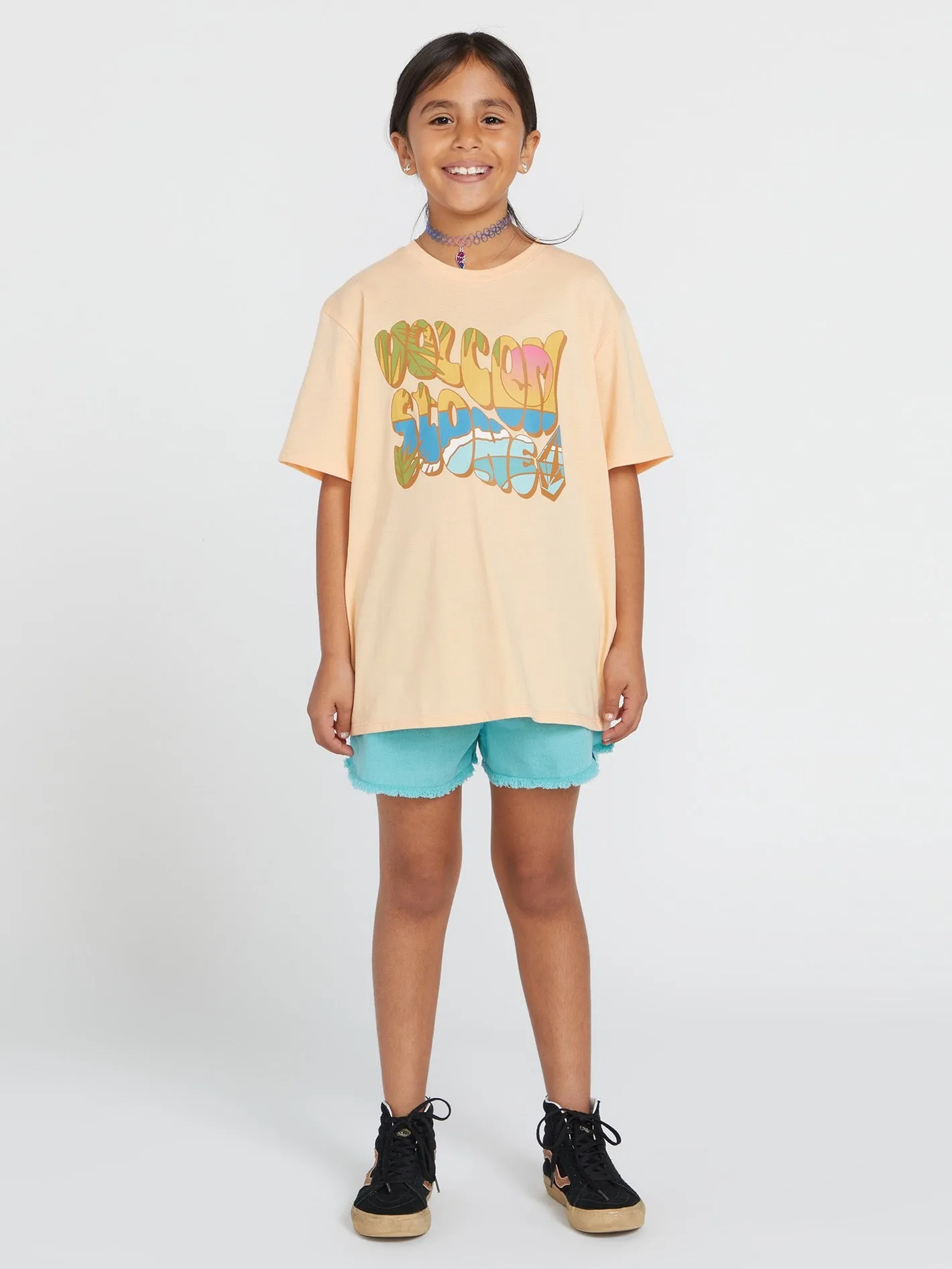 Girls Truly Stoked Boyfriend Tee - Peach Bud