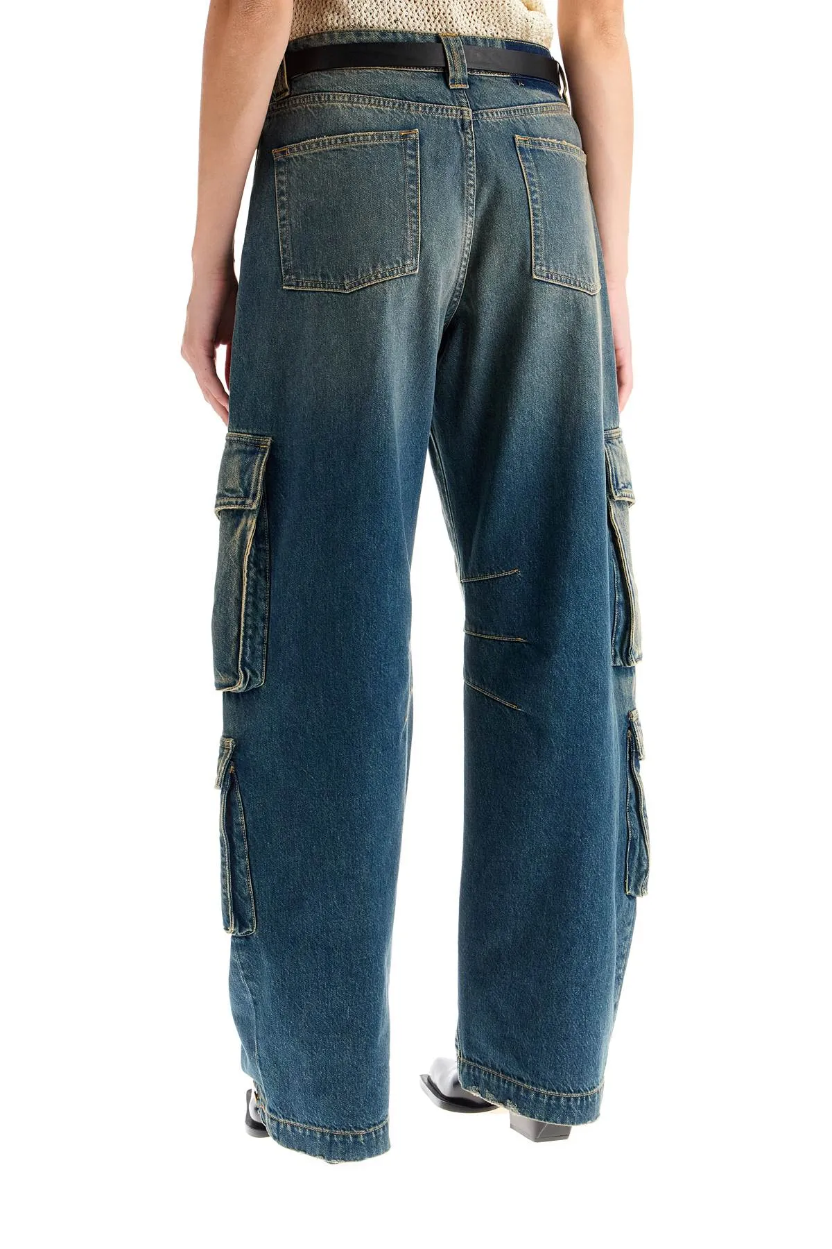 Golden Goose 'irina' Wide Leg Cargo Jeans