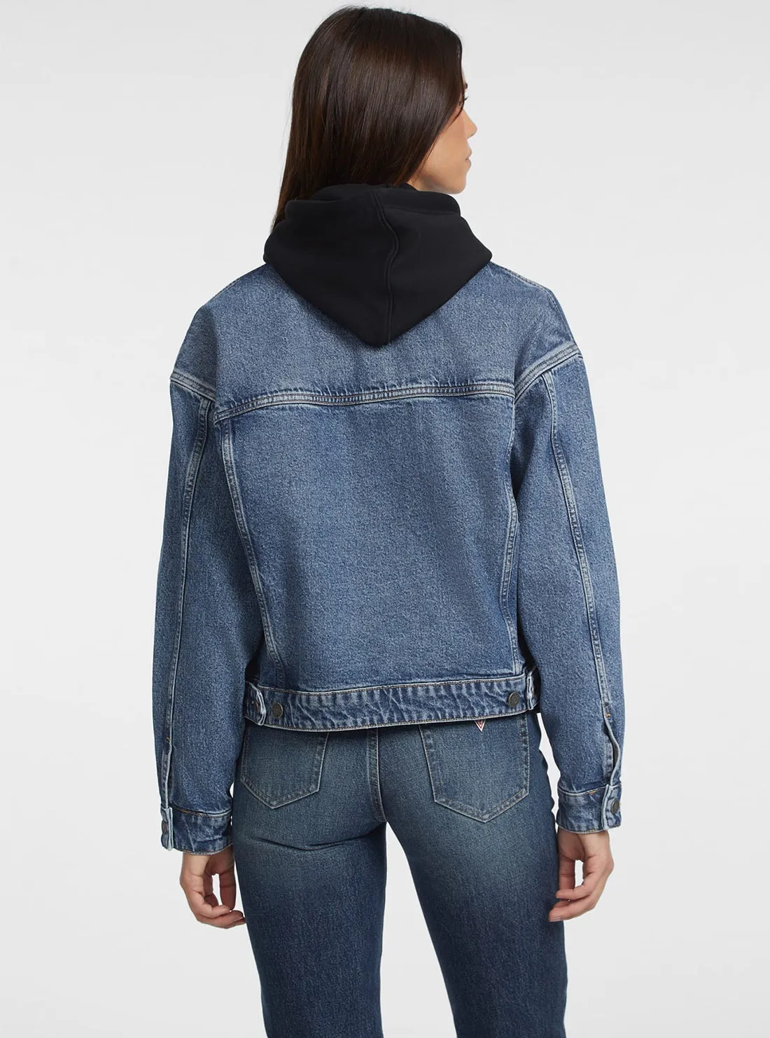 Guess Jeans Blue Denim Oversized Trucker Jacket