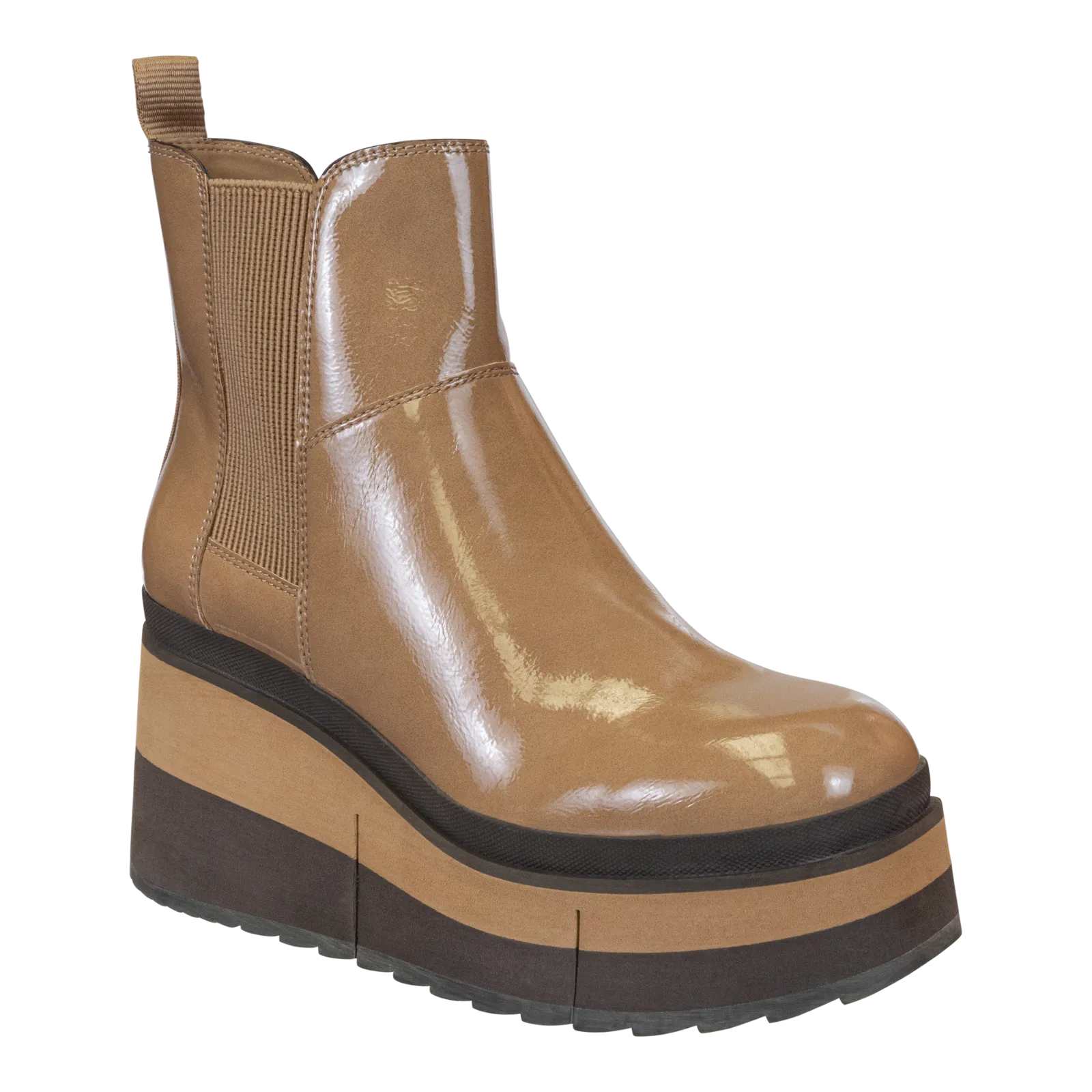 GUILD in BEIGE Platform Chelsea Boots