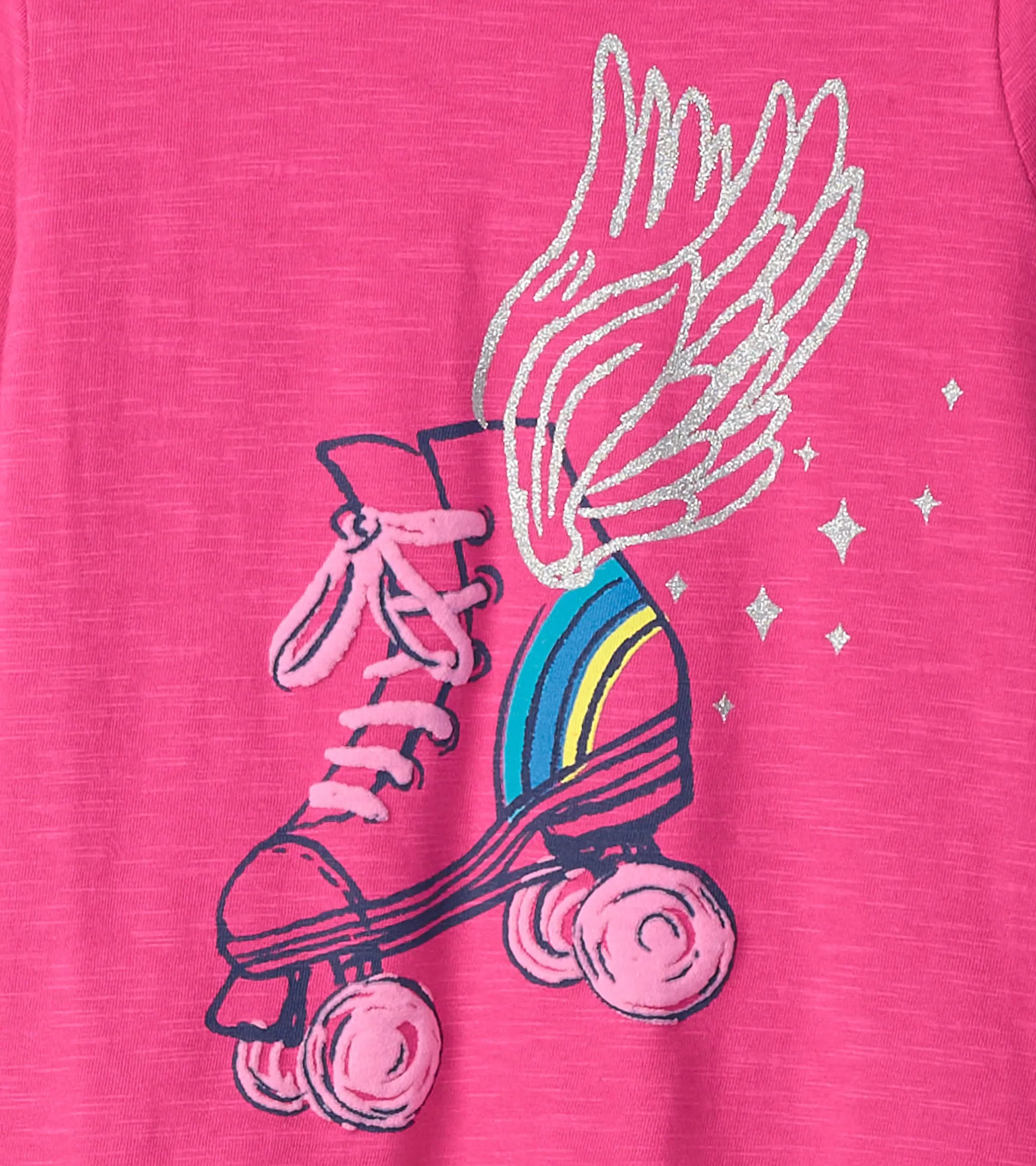 Hatley Girls Pink Skater Wing Long Sleeve Top