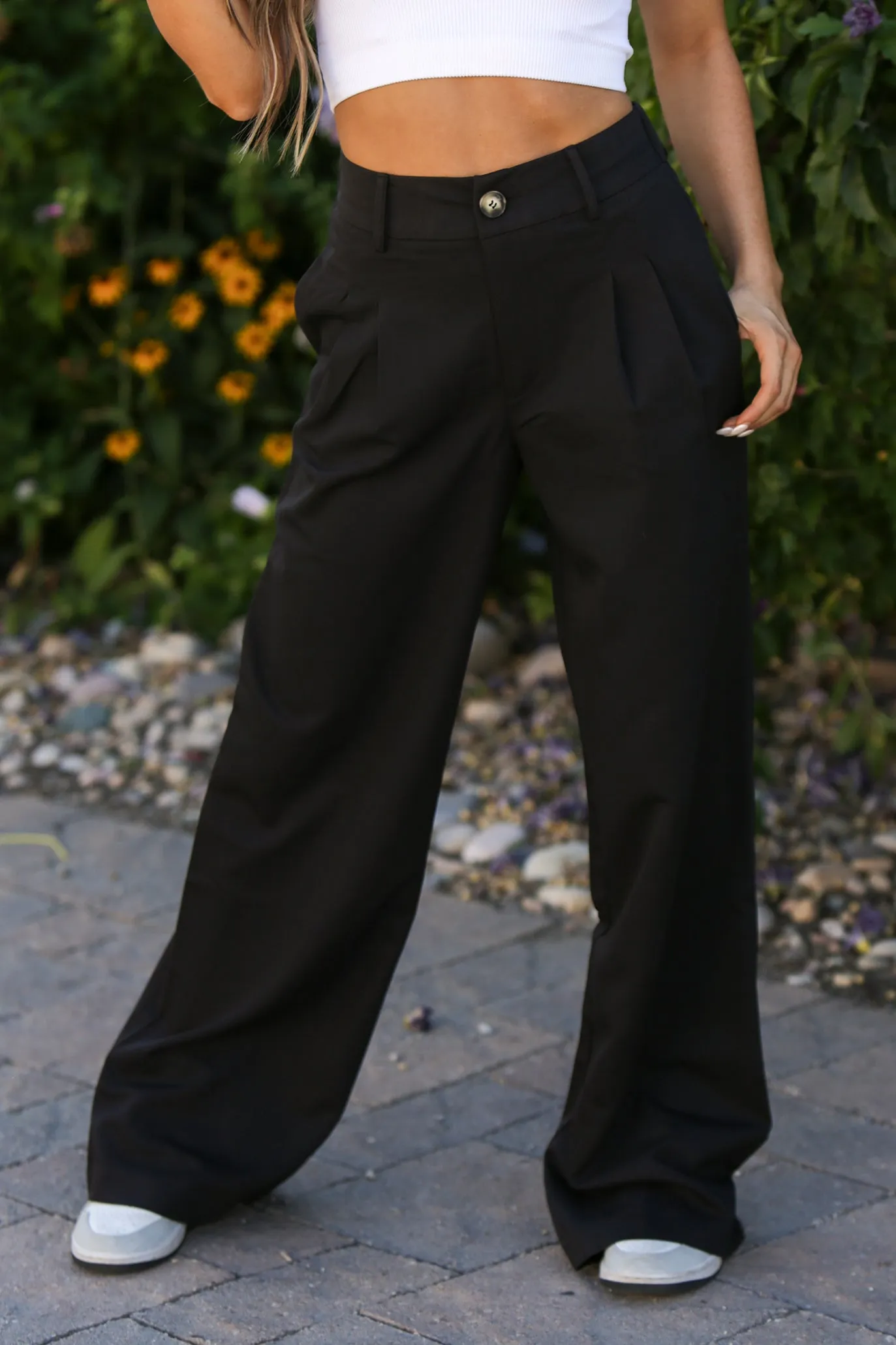 High Rise Wide Leg Trousers