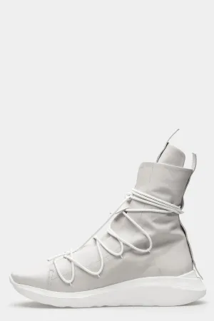 High top elastic laces sneakers, Light Grey