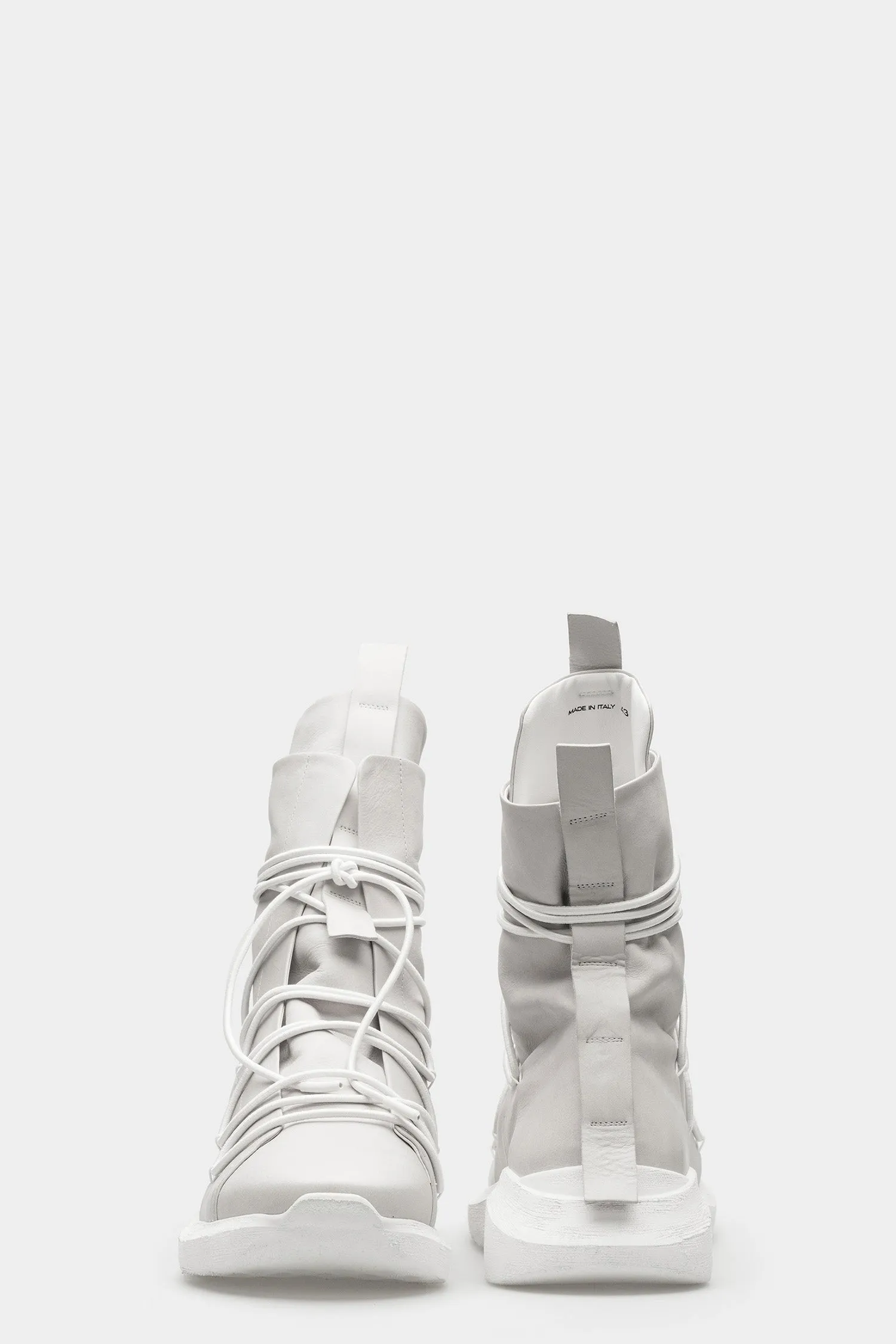 High top elastic laces sneakers, Light Grey