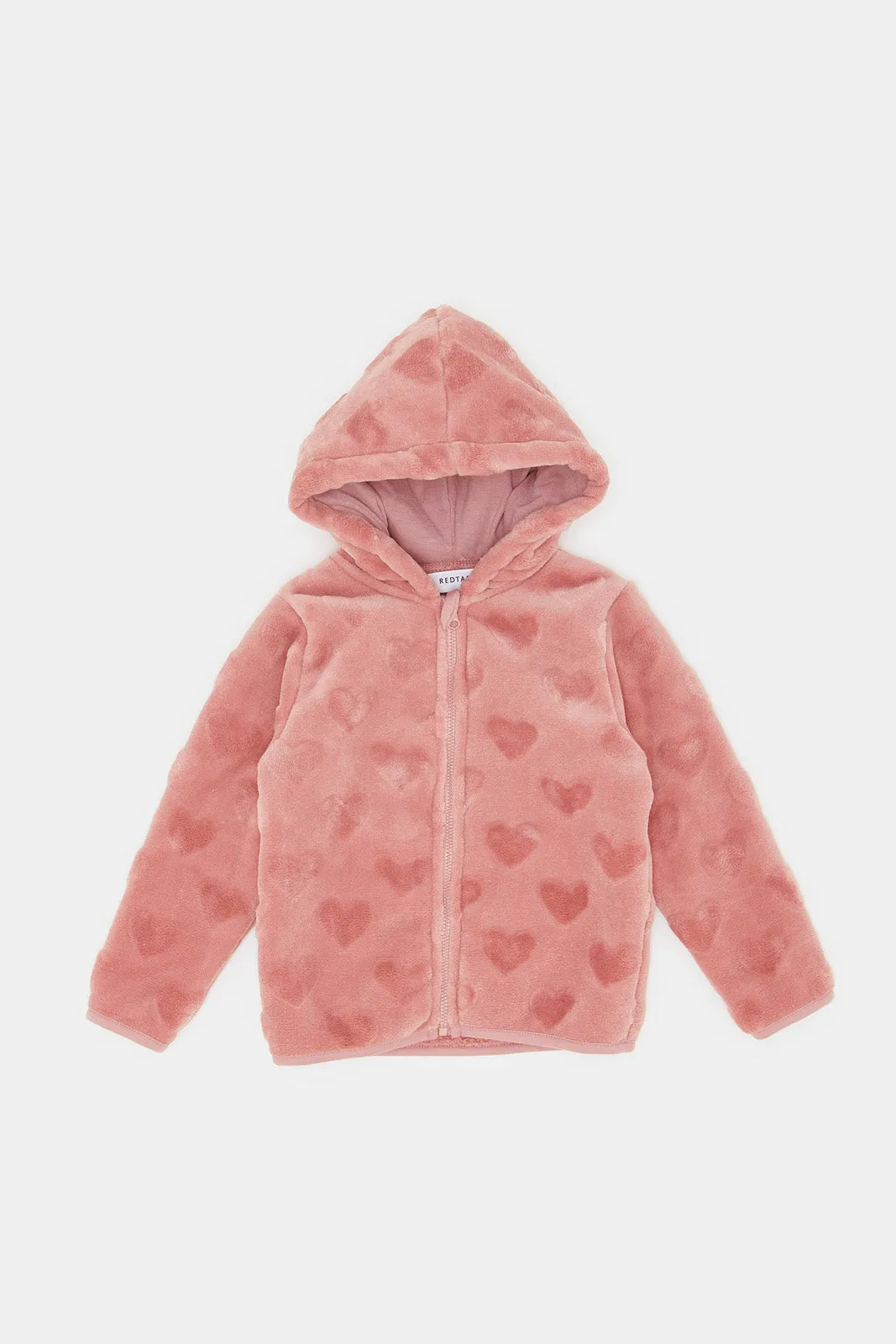 Infant Girls Pink Hooded Sweatshirt