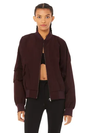 It Girl Bomber - Oxblood