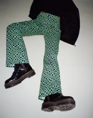 Jopan Trouser in Retro Tile Green