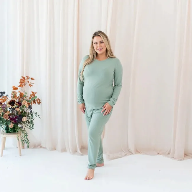 Kyte Mama Women's Jogger Pajama Set in Thyme