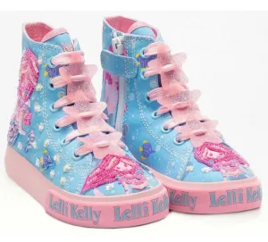 Lelli Kelly Girls Blue and Pink Mermaid Mid Ankle Sneakers