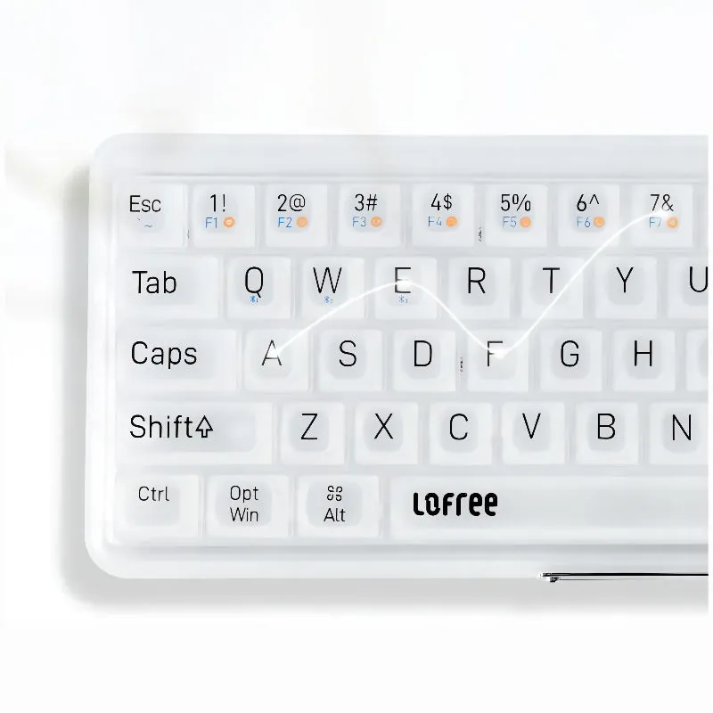 Lofree 1% Dual Mode Transparent Keyboard