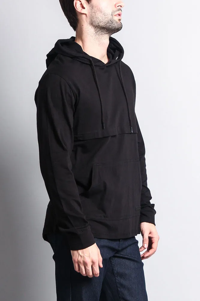 Long Sleeve Color Block Hooded Tee