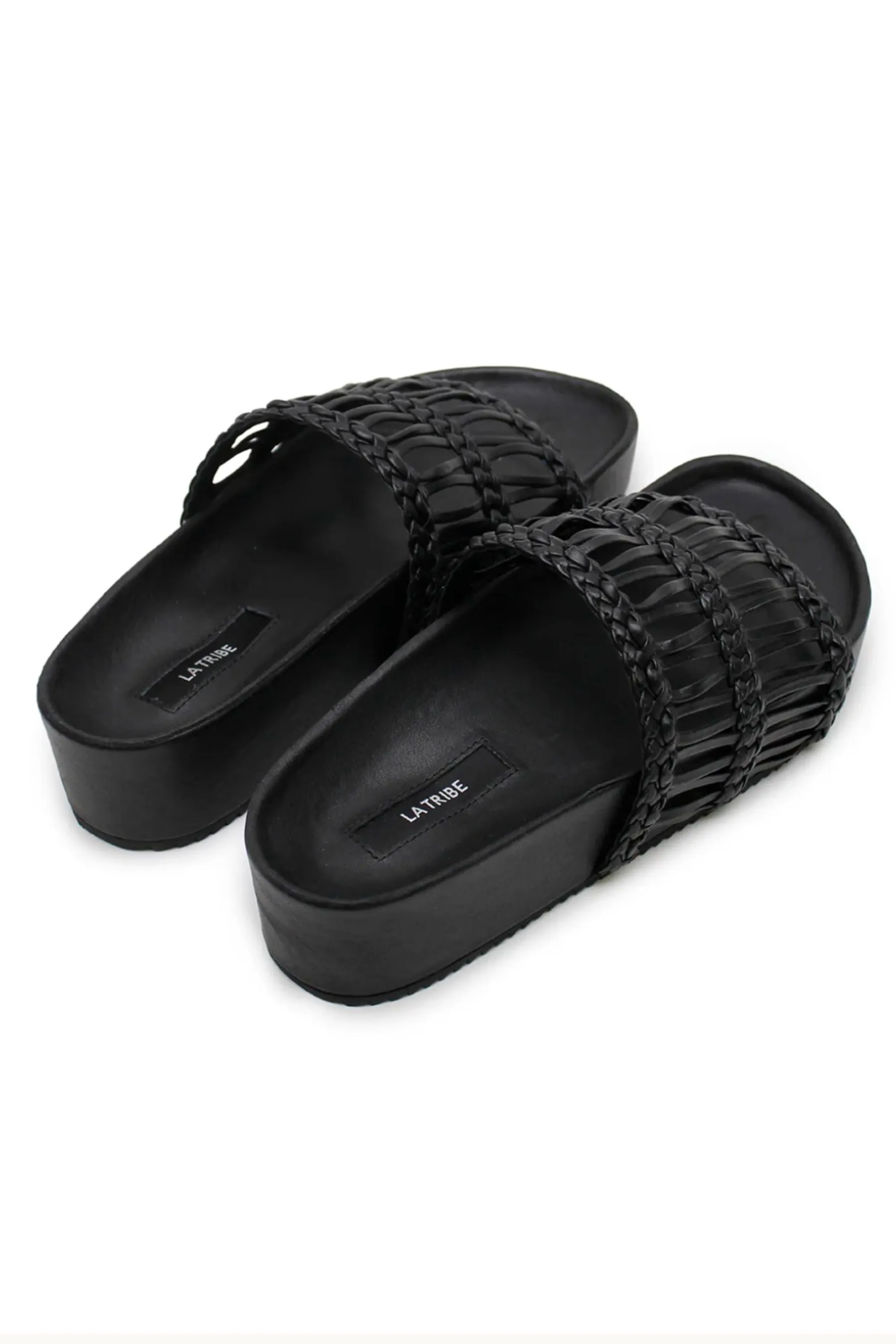 Lou Platform Slide | Black