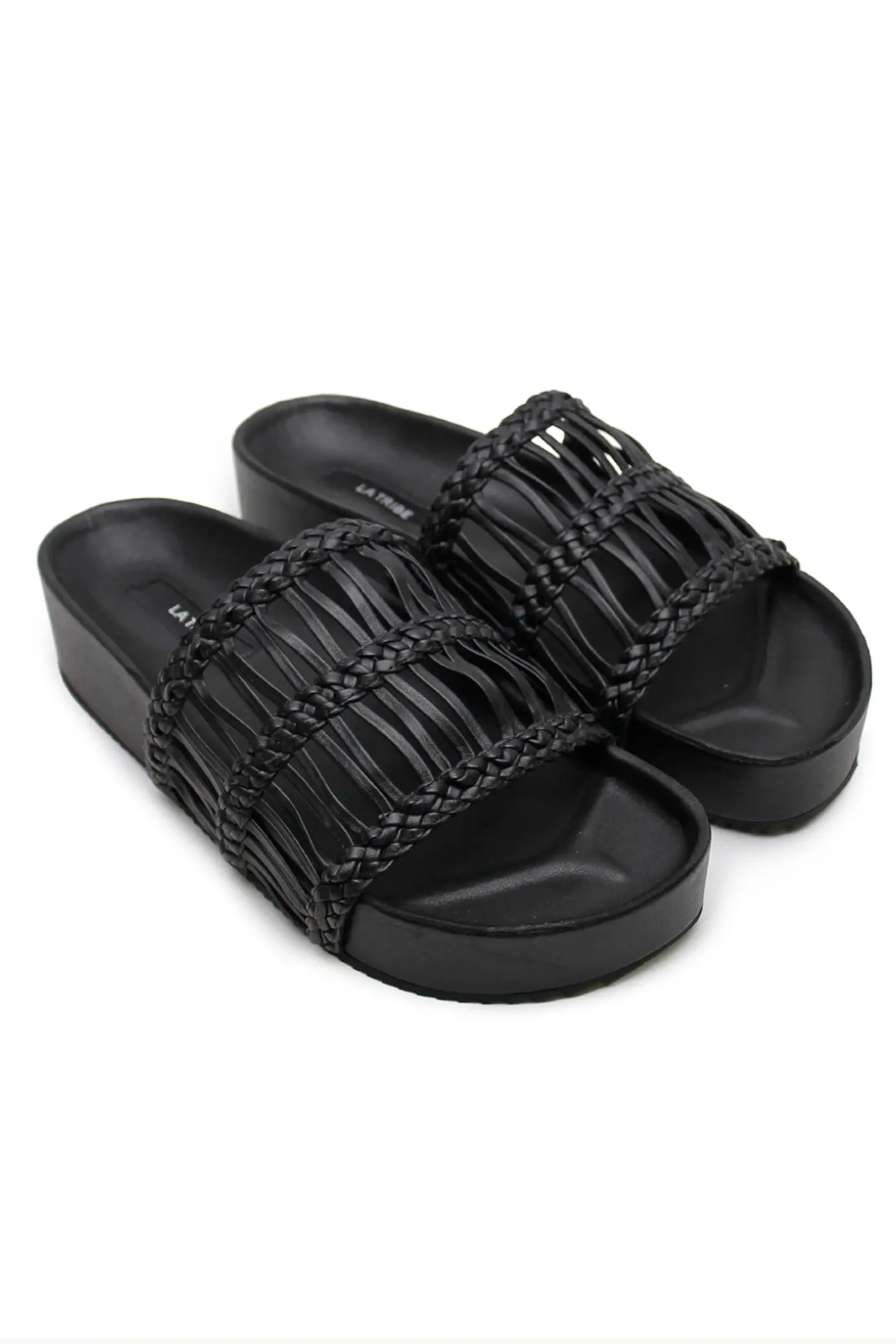 Lou Platform Slide | Black