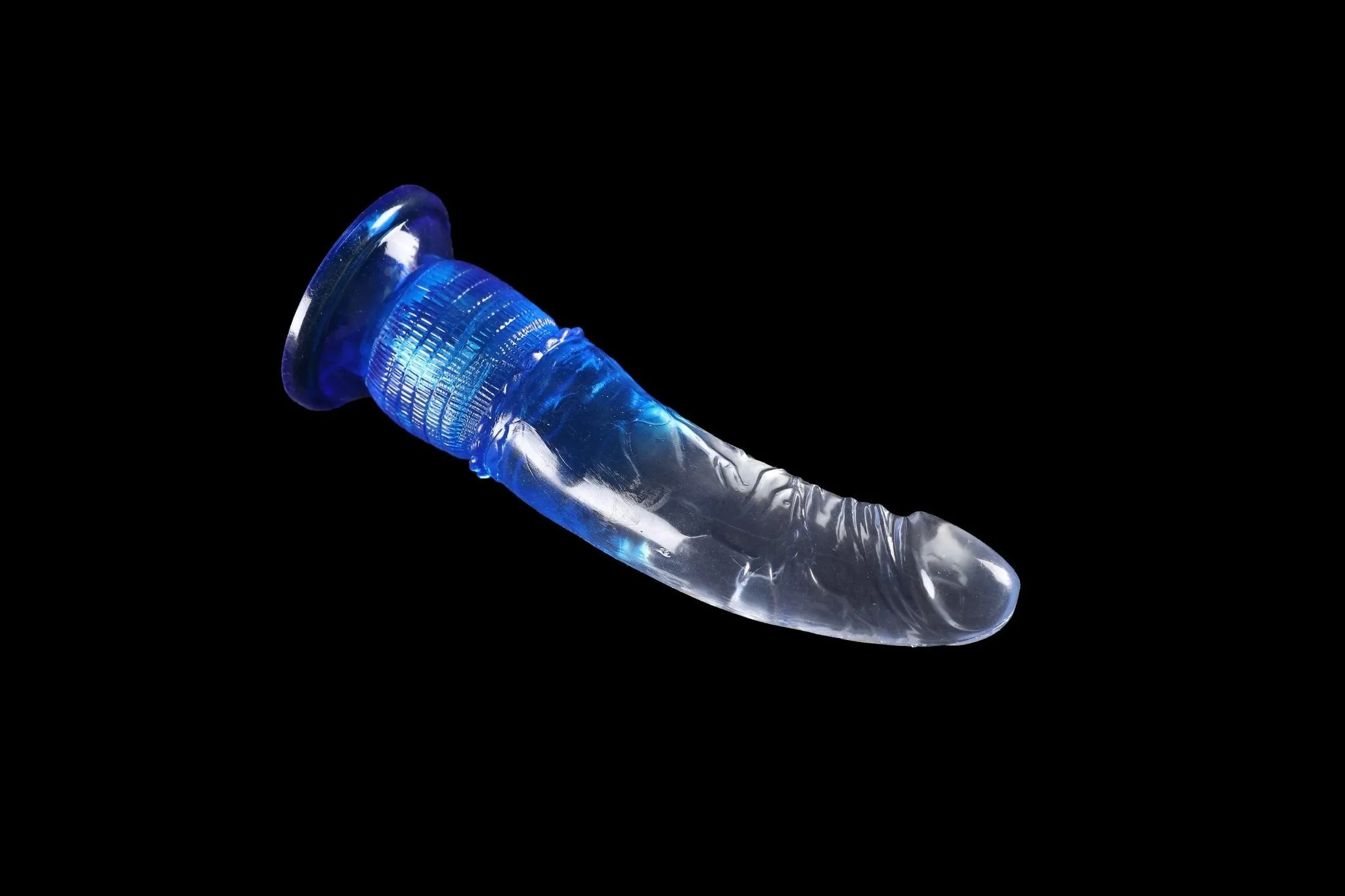 LoveMe 17.5CM Trans Silicone Dildo - Blue