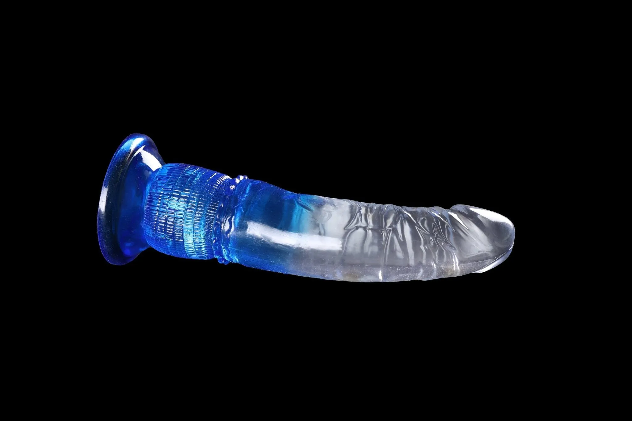 LoveMe 17.5CM Trans Silicone Dildo - Blue