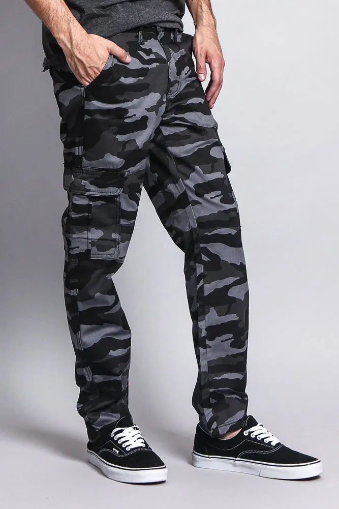 Men's Camo Cargo Slim Fit Pants